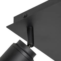 QAZQA Smarter Badezimmerspot schwarz quadratisch IP44 inkl. 3 WiFi GU10 - Ducha