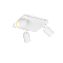 QAZQA Smarter Bad-Spot White Square 3-Licht IP44 inkl. 3 Wifi GU10 50mm - Ducha
