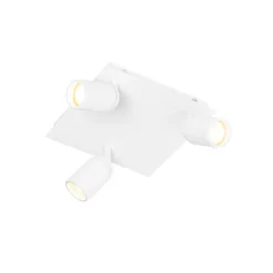 QAZQA Smarter Bad-Spot White Square 3-Licht IP44 inkl. 3 Wifi GU10 50mm - Ducha