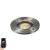 QAZQA Smarter Bodenspot Edelstahl inkl. WiFi GU10 IP65 - Basic Round