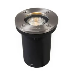 QAZQA Smarter Bodenspot Edelstahl inkl. WiFi GU10 IP65 - Basic Round