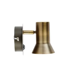 QAZQA Smarter bronzefarbener Wandstrahler dreh- und neigbar mit Schalter inkl. Wifi GU10 50mm - Karin 1