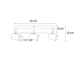 QAZQA Smarter Deckenstrahler Bronze 3-flammig Verstellbar Inkl. Wifi GU10 50mm - Jeana