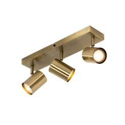 QAZQA Smarter Deckenstrahler Bronze 3-flammig Verstellbar Inkl. Wifi GU10 50mm - Jeana