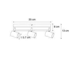 QAZQA Smarter Deckenstrahler schwarz mit Holz 3-flammig dreh- und schwenkbar inkl. Wifi GU10 50mm - Jeana