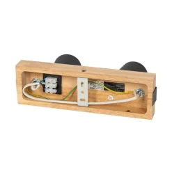 QAZQA Smarter Deckenstrahler schwarz mit Holz 2-flammig verstellbar inkl. Wifi GU10 50mm - Jeana