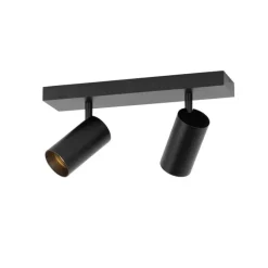 QAZQA Smarter Deckenstrahler schwarz verstellbar 2-flammig inkl. 2 Wifi GU10 50mm - Jeana Luxe