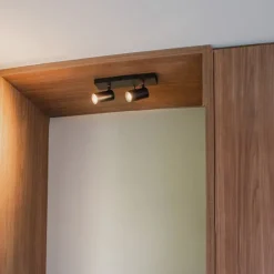 QAZQA Smarter Deckenstrahler schwarz verstellbar 2-flammig inkl. 2 Wifi GU10 50mm - Jeana Luxe