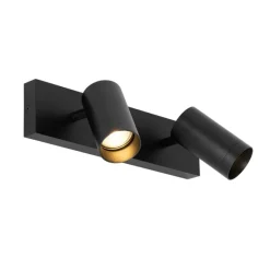 QAZQA Smarter Deckenstrahler schwarz verstellbar 2-flammig inkl. 2 Wifi GU10 50mm - Jeana Luxe