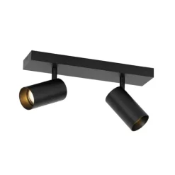 QAZQA Smarter Deckenstrahler schwarz verstellbar 2-flammig inkl. 2 Wifi GU10 50mm - Jeana Luxe