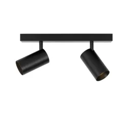 QAZQA Smarter Deckenstrahler schwarz verstellbar 2-flammig inkl. 2 Wifi GU10 50mm - Jeana Luxe