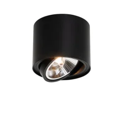 QAZQA Smarter Deckenstrahler schwarz verstellbar inkl. Wifi GU10 111mm - Rondoo Up