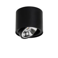 QAZQA Smarter Deckenstrahler schwarz verstellbar inkl. Wifi GU10 111mm - Rondoo Up