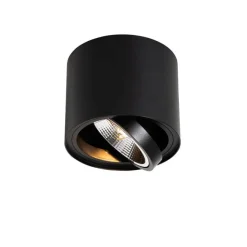 QAZQA Smarter Deckenstrahler schwarz verstellbar inkl. Wifi GU10 111mm - Rondoo Up