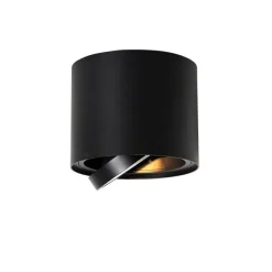 QAZQA Smarter Deckenstrahler schwarz verstellbar inkl. Wifi GU10 111mm - Rondoo Up