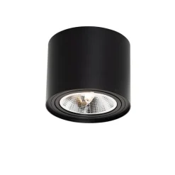 QAZQA Smarter Deckenstrahler schwarz verstellbar inkl. Wifi GU10 111mm - Rondoo Up