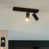 QAZQA Smarter Deckenstrahler schwarz 2-flammig verstellbar inkl. 2 Wifi GU10 50mm - Renna