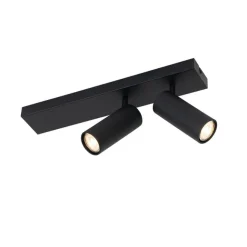 QAZQA Smarter Deckenstrahler schwarz 2-flammig verstellbar inkl. 2 Wifi GU10 50mm - Renna