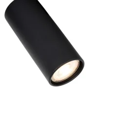 QAZQA Smarter Deckenstrahler schwarz 2-flammig verstellbar inkl. 2 Wifi GU10 50mm - Renna