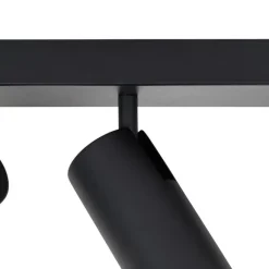 QAZQA Smarter Deckenstrahler schwarz 2-flammig verstellbar inkl. 2 Wifi GU10 50mm - Renna