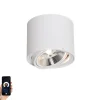 QAZQA Smarter Deckenstrahler weiß dreh- und schwenkbar inkl. Wifi GU10 111mm - Rondoo Up
