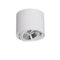 QAZQA Smarter Deckenstrahler weiß dreh- und schwenkbar inkl. Wifi GU10 111mm - Rondoo Up