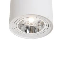 QAZQA Smarter Deckenstrahler weiß dreh- und schwenkbar inkl. Wifi GU10 111mm - Rondoo Up