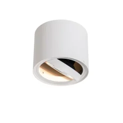 QAZQA Smarter Deckenstrahler weiß dreh- und schwenkbar inkl. Wifi GU10 111mm - Rondoo Up