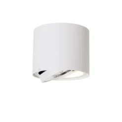 QAZQA Smarter Deckenstrahler weiß dreh- und schwenkbar inkl. Wifi GU10 111mm - Rondoo Up