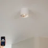 QAZQA Smarter, dreh- und neigbarer Aufbaustrahler weiß inkl. Wifi GU10 111mm - Impact