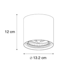 QAZQA Smarter, dreh- und neigbarer Aufbaustrahler weiß inkl. Wifi GU10 111mm - Impact
