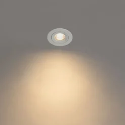 QAZQA Smarter Einbaustrahler Weiß Rund IP44 inkl. Wifi GU10 50mm - Xena