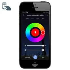 QAZQA Smarter Heizkörper schwarz 14,5 cm inkl. LED IP65 mit Erdungsstift - Ruud