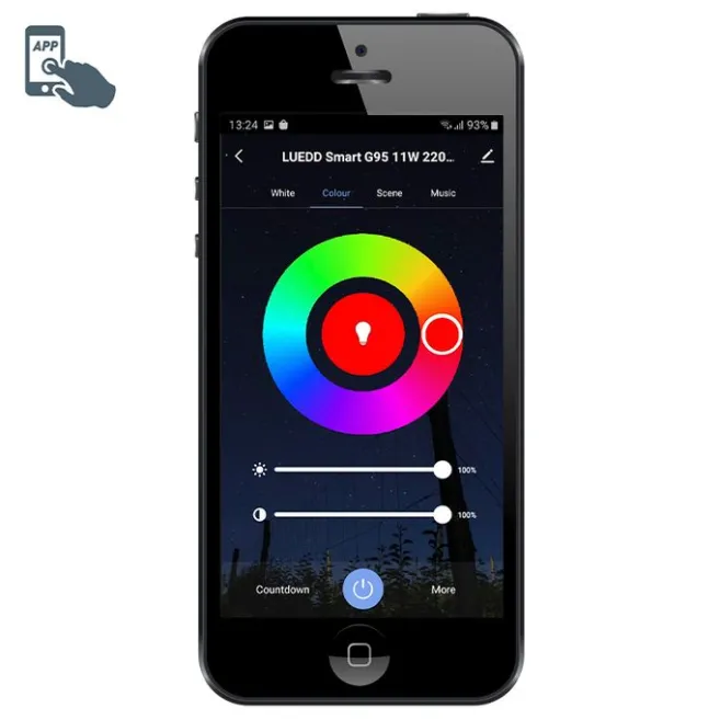 QAZQA Smarter Heizkörper schwarz 14,5 cm inkl. LED IP65 mit Erdungsstift - Ruud