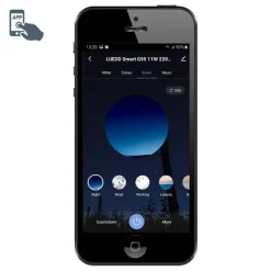 QAZQA Smarter Heizkörper schwarz 14,5 cm inkl. LED IP65 mit Erdungsstift - Ruud