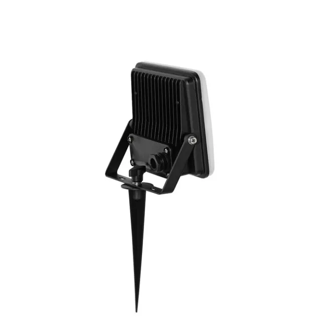 QAZQA Smarter Heizkörper schwarz 14,5 cm inkl. LED IP65 mit Erdungsstift - Ruud