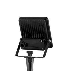 QAZQA Smarter Heizkörper schwarz 12,8 cm inkl. LED IP65 mit Erdungsstift - Ruud