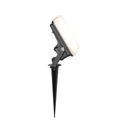 QAZQA Smarter Heizkörper schwarz 12,8 cm inkl. LED IP65 mit Erdungsstift - Ruud