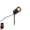 QAZQA Smarter moderner Spike-Spot schwarz IP44 inkl. WiFi GU10 - Solo