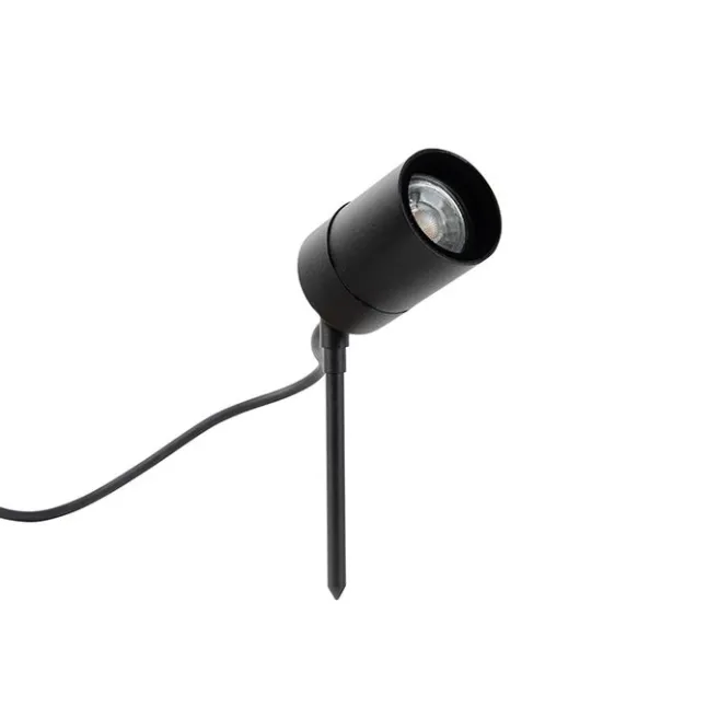 QAZQA Smarter moderner Spike-Spot schwarz IP44 inkl. WiFi GU10 - Solo