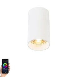 QAZQA Smarter moderner Spot weiß inkl. WiFi GU10 Lichtquelle - Tuba