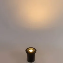 QAZQA Smarter Outdoor Bodenstrahler schwarz verstellbar inkl. Wifi GU10 - Delux