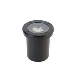 QAZQA Smarter Outdoor Bodenstrahler schwarz verstellbar inkl. Wifi GU10 - Delux