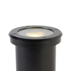 QAZQA Smarter Outdoor Bodenstrahler schwarz verstellbar inkl. Wifi GU10 - Delux