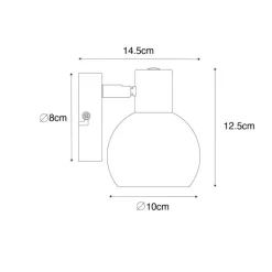 QAZQA Smarter Strahler Gold mit rosa Glas inkl. WiFi P45 - Vidro