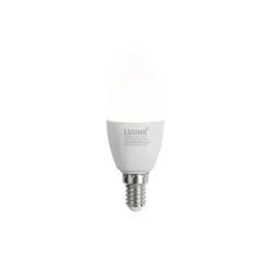 LUUMR Smartes E14 LED-Leuchtmittel C37 Opal RGBW 4,9W 470lm 2700-6500K