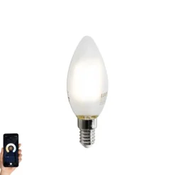 LUUMR Smartes E14 LED-Leuchtmittel C35 Matt 4,2W 470lm 2700-6500K