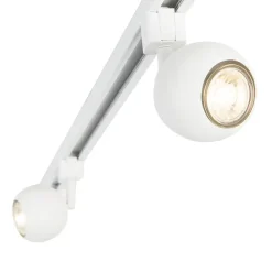 QAZQA Smartes modernes Schienensystem weiß 1-phasig inkl. 3 WLAN GU10 - Gissi