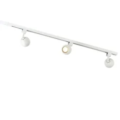 QAZQA Smartes modernes Schienensystem weiß 1-phasig inkl. 3 WLAN GU10 - Gissi