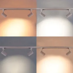 QAZQA Smartes modernes Schienensystem weiß 1-phasig inkl. 3 WLAN GU10 - Gissi